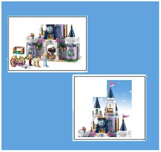 DIY 594 Pcs - Cinderella's Dream Castle Building Blocks Set Toy for Kids