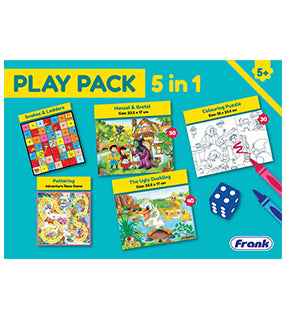 5-in-1 Play Pack for Kids – Jigsaw Puzzles, Coloring Puzzle, Snakes & Ladders & Pottering Board Game Set