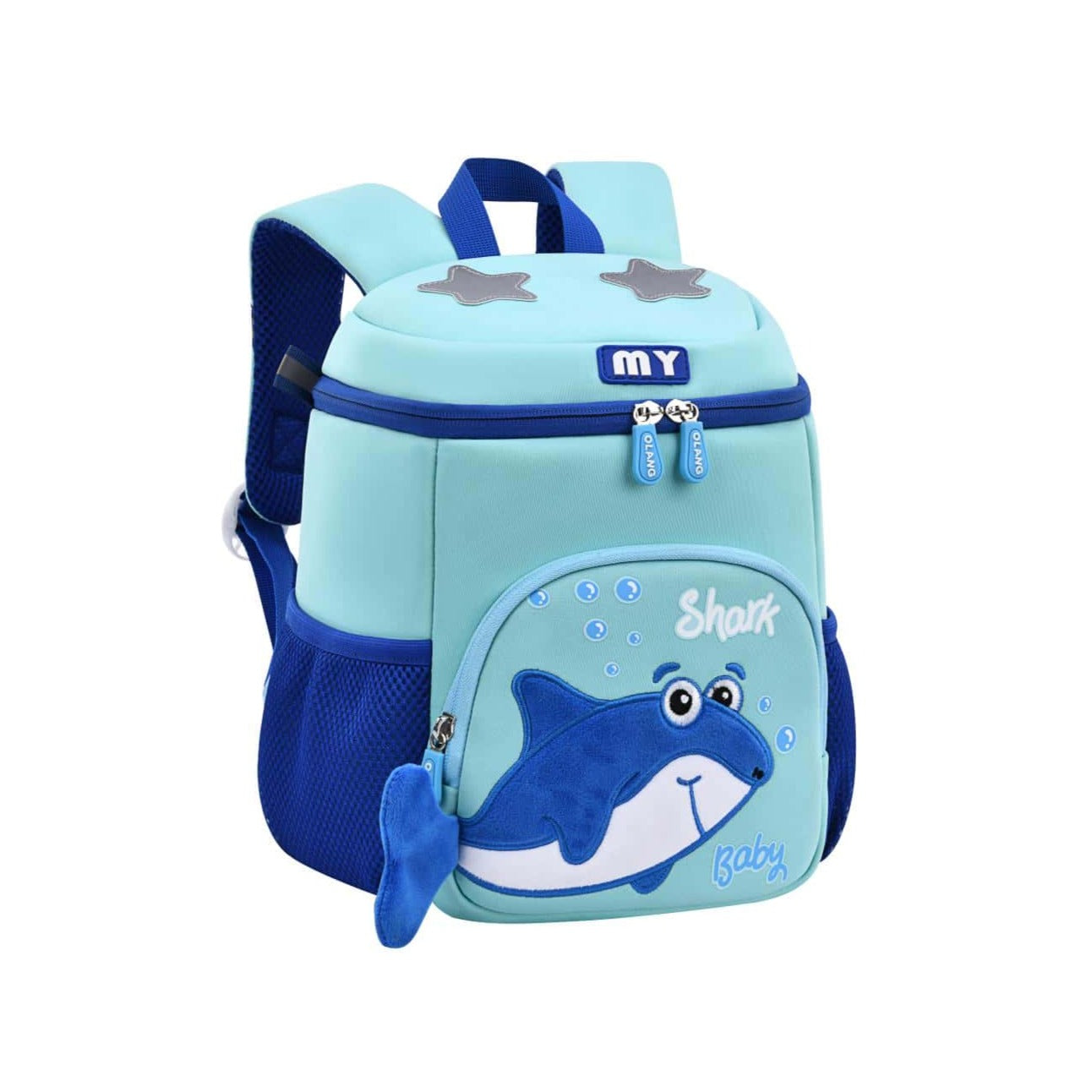 Cute Star & Shark Patch Kids Backpack