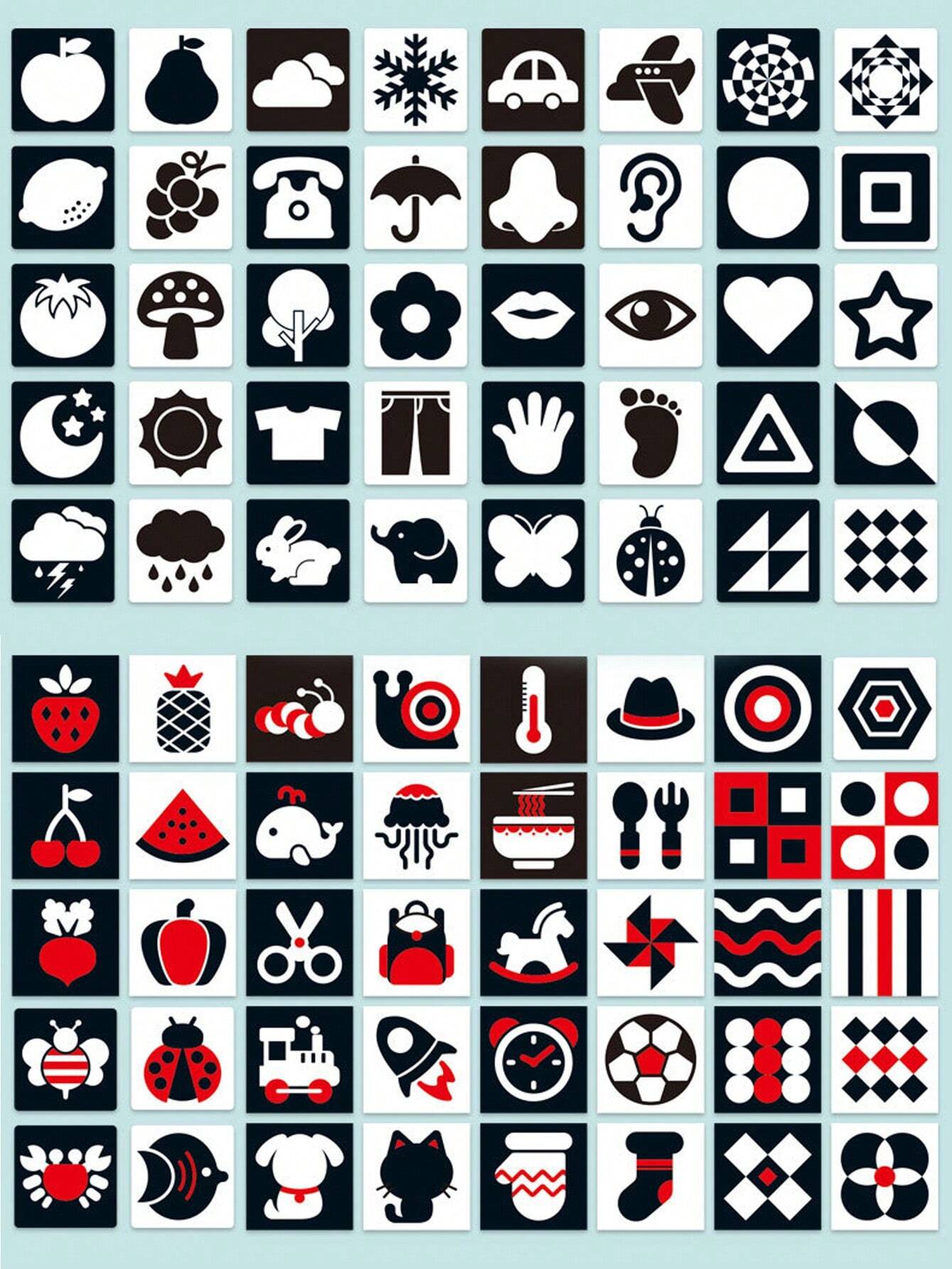 Baby Vision Educational Black & White Visual Cards