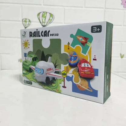 Rail Car Puzzle Track Car Play Set