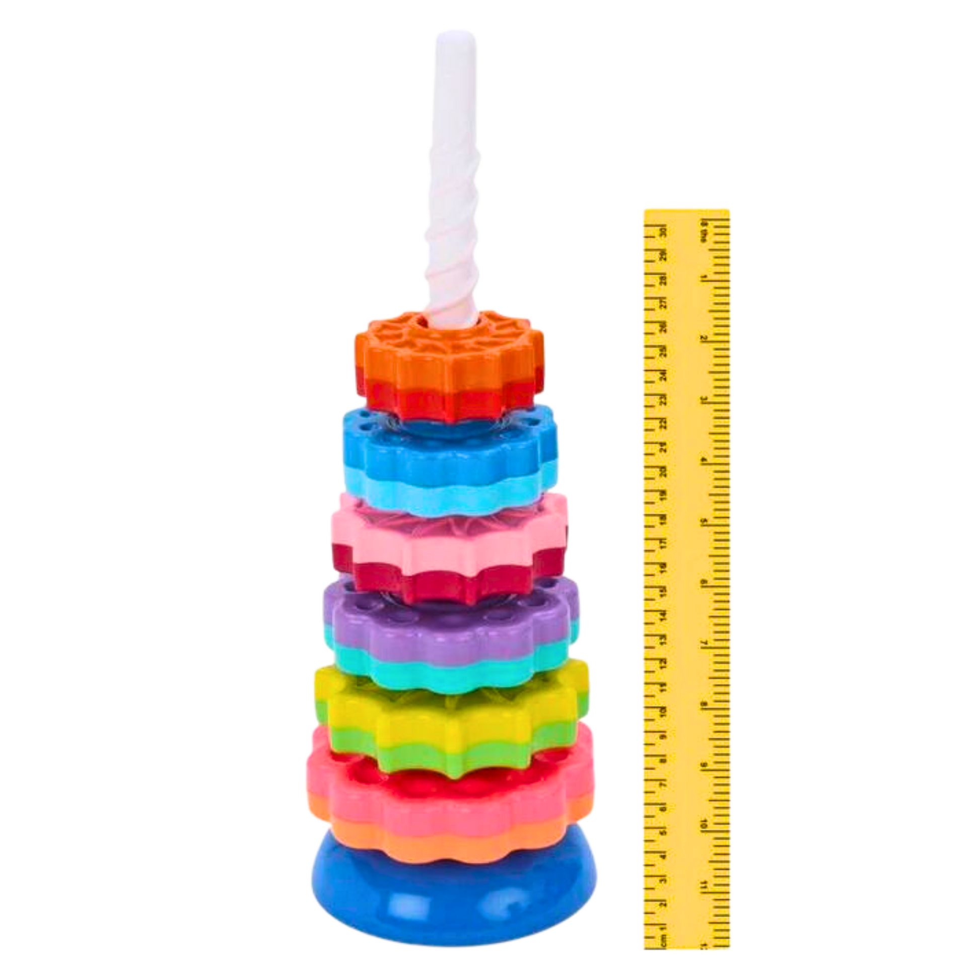 Spinning stacking rings sales toy