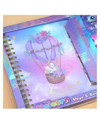 Kawaii Stationery Set – A5 Notebook, Mini Notebook, Highlighter & 10-Color Pen