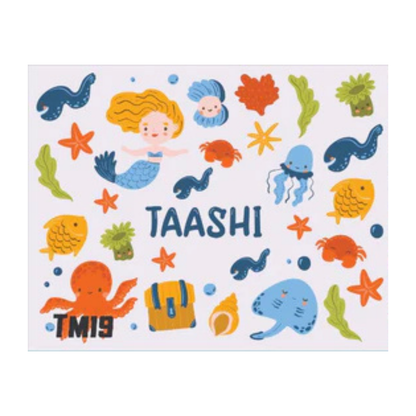 Personalized Kids Table Mat with Spoon & Lamp Fork Set