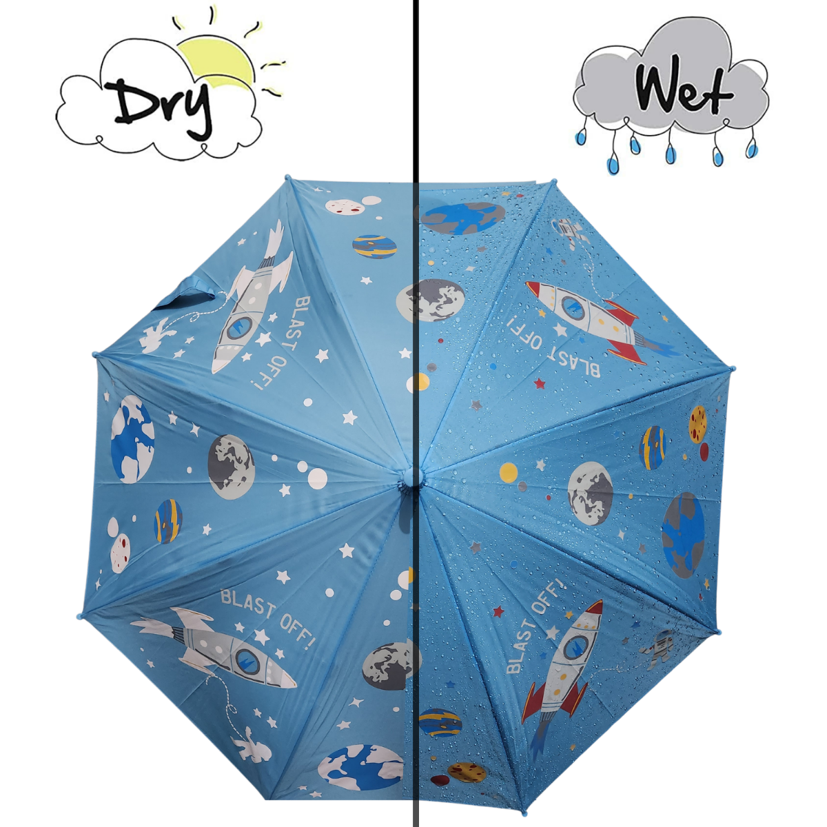 ☂️ Color Changing Kids Umbrella – Magic Rain Umbrella 🌈 🌧️