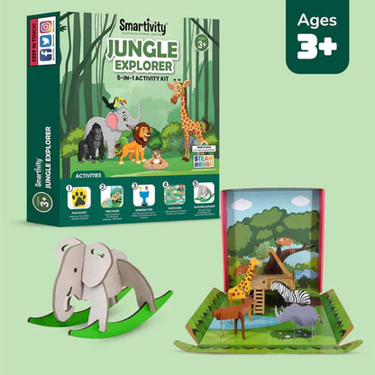 Jungle Explorer 5-In_1 Activity Kit for Kids