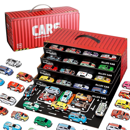 48-Piece Pull Back Car Set