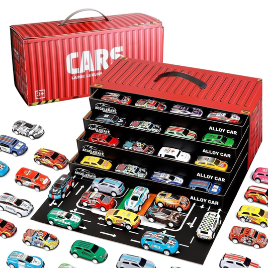 48-Piece Pull Back Car Set