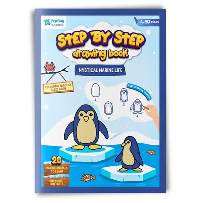 PEPPLAY STEP BY STEP DRAWING BOOK - MYSTICAL MARINE LIFE
