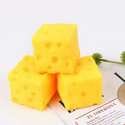 Cheese Cube Slow-Rise Squishy Fidget Toy for Kids & Adults