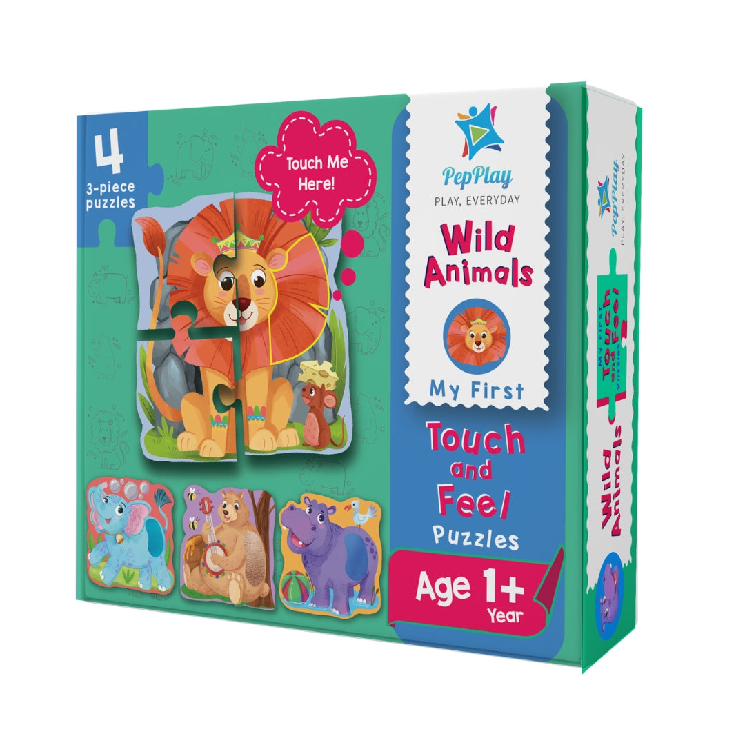 MY FIRST TOUCH & FEEL PUZZLES - WILD ANIMALS