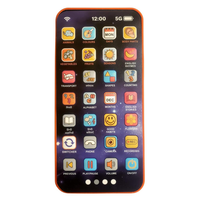 Educational Phone Toy for 2-12 Years Kids Rechargeable 24 Modes Talking Baby Smart Phone