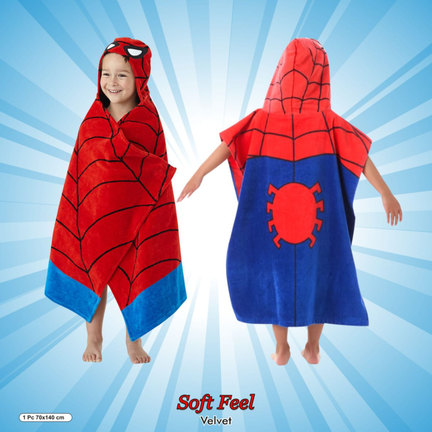 Kids Hooded Poncho Towel