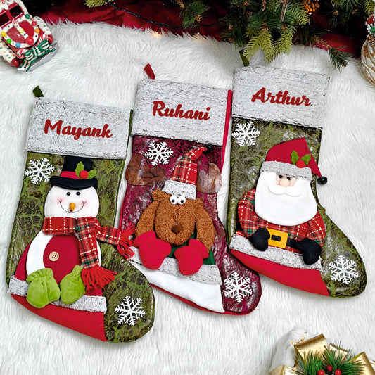 Merry Frost Stocking - Set of 3