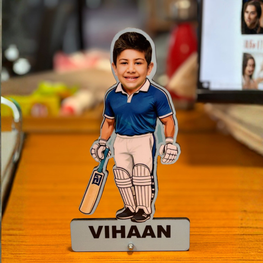 Personalised photo caricature stand