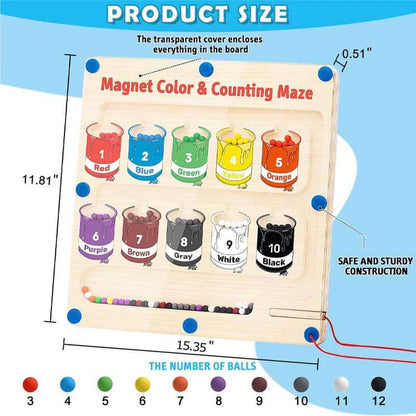 Magnetic Color and Number Classification Maze