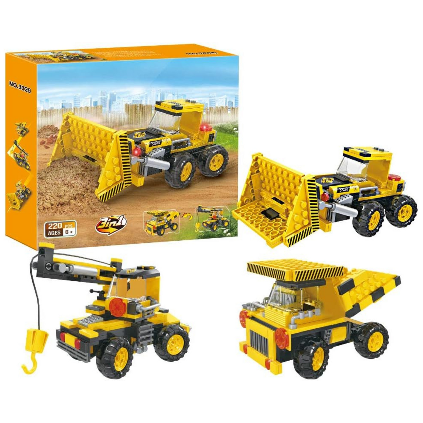 3 in 1 Construction Vehicles Set