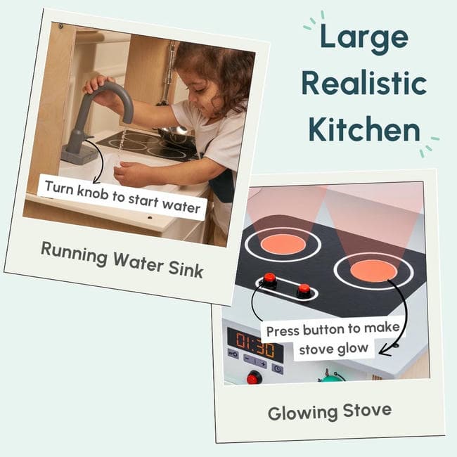 Kitchen Set with Running Water Sink