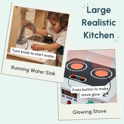 Kitchen Set with Running Water Sink