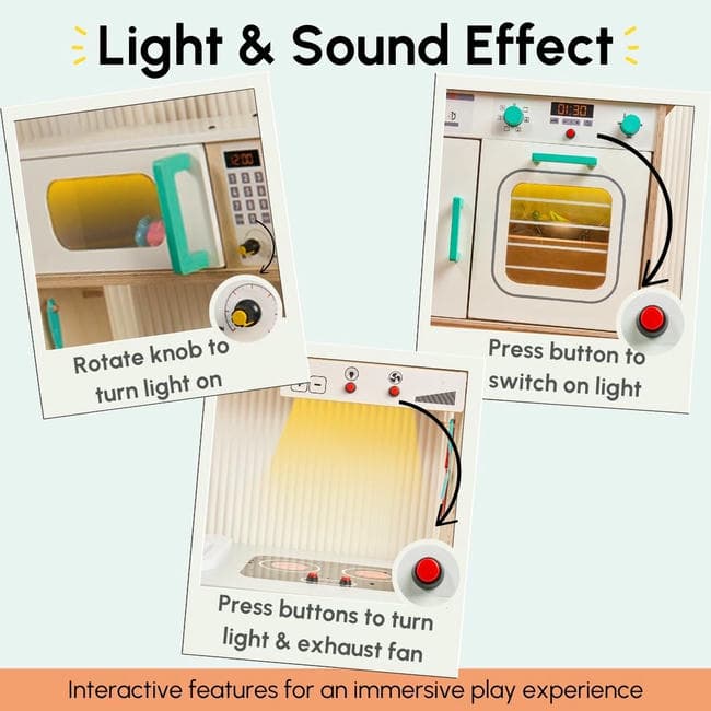 Kitchen Set with Running Water Sink