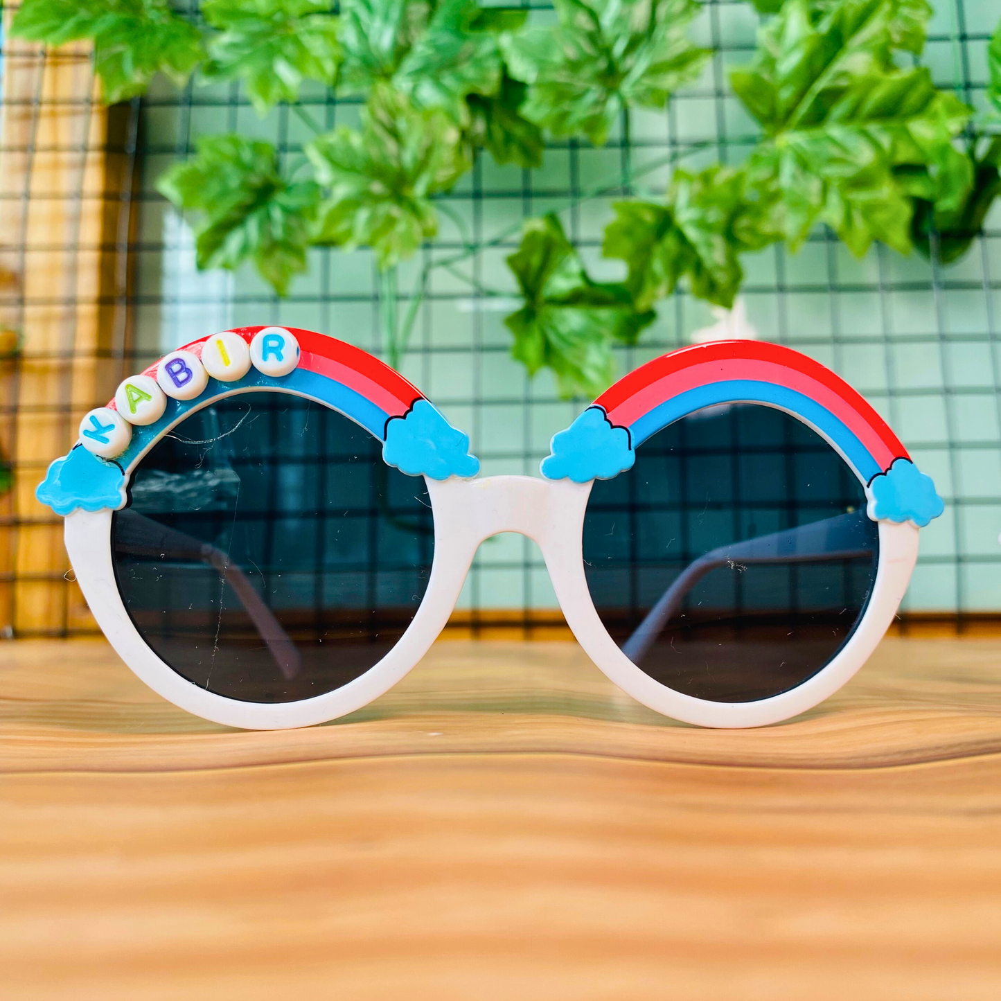 Cute Round Frame Rainbow Sunglasses for Kids