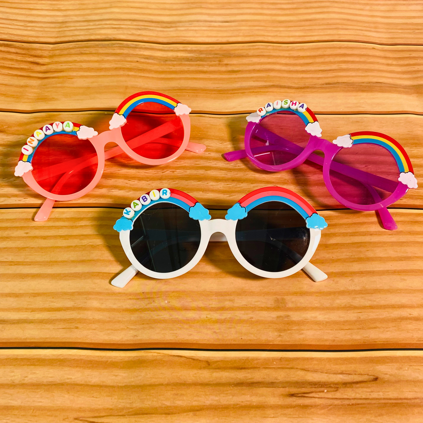 Cute Round Frame Rainbow Sunglasses for Kids