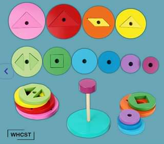 🌈 Rainbow Ring Stacker – Colourful Wooden Toy for Little Hands (18 Months+)