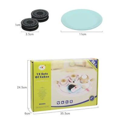 Wooden 12 Set of Cake - Kitchen Accessories Sets for Kids