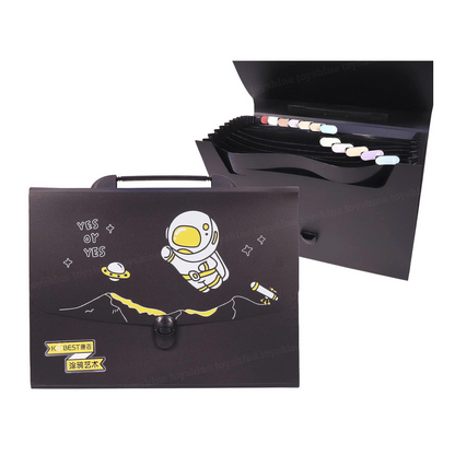 Space Theme File Folder with Handle and Push Lock