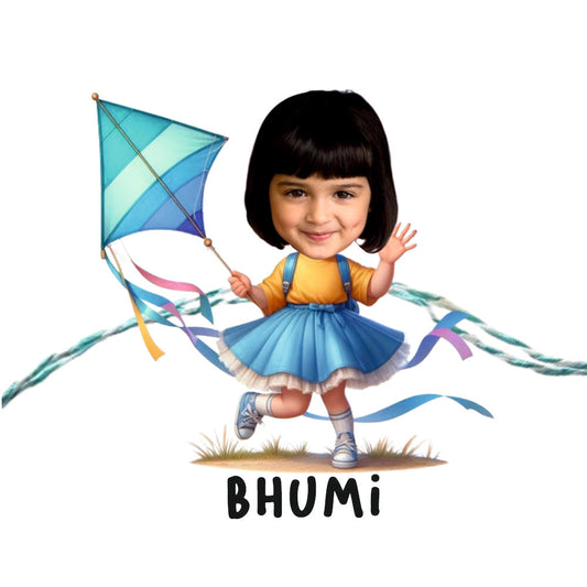 Babble Wrap Personalised Caricature Rakhi - SkyHigh