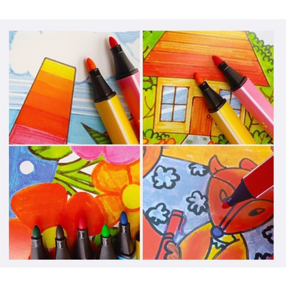 Washable Watercolor Marker Sketch Pens Set For Kids - 48 Pcs