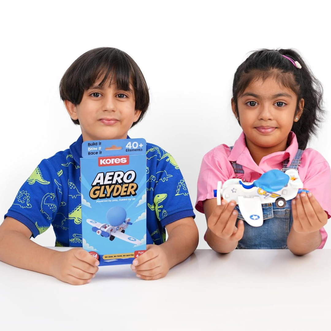 Kores Aero Glyder DIY Balloon Powered Airplane Toy for Kids (4–12 Years)