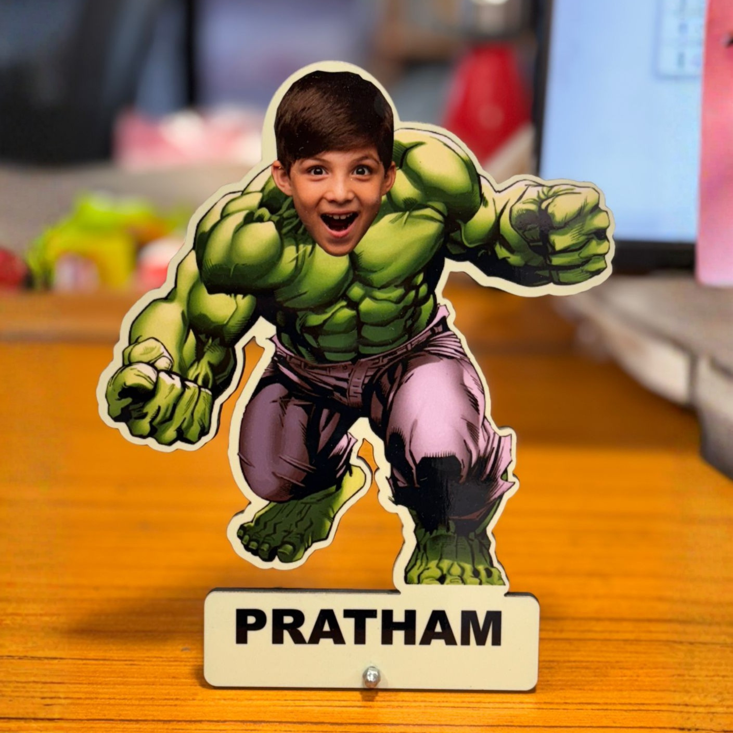 Personalised photo caricature stand