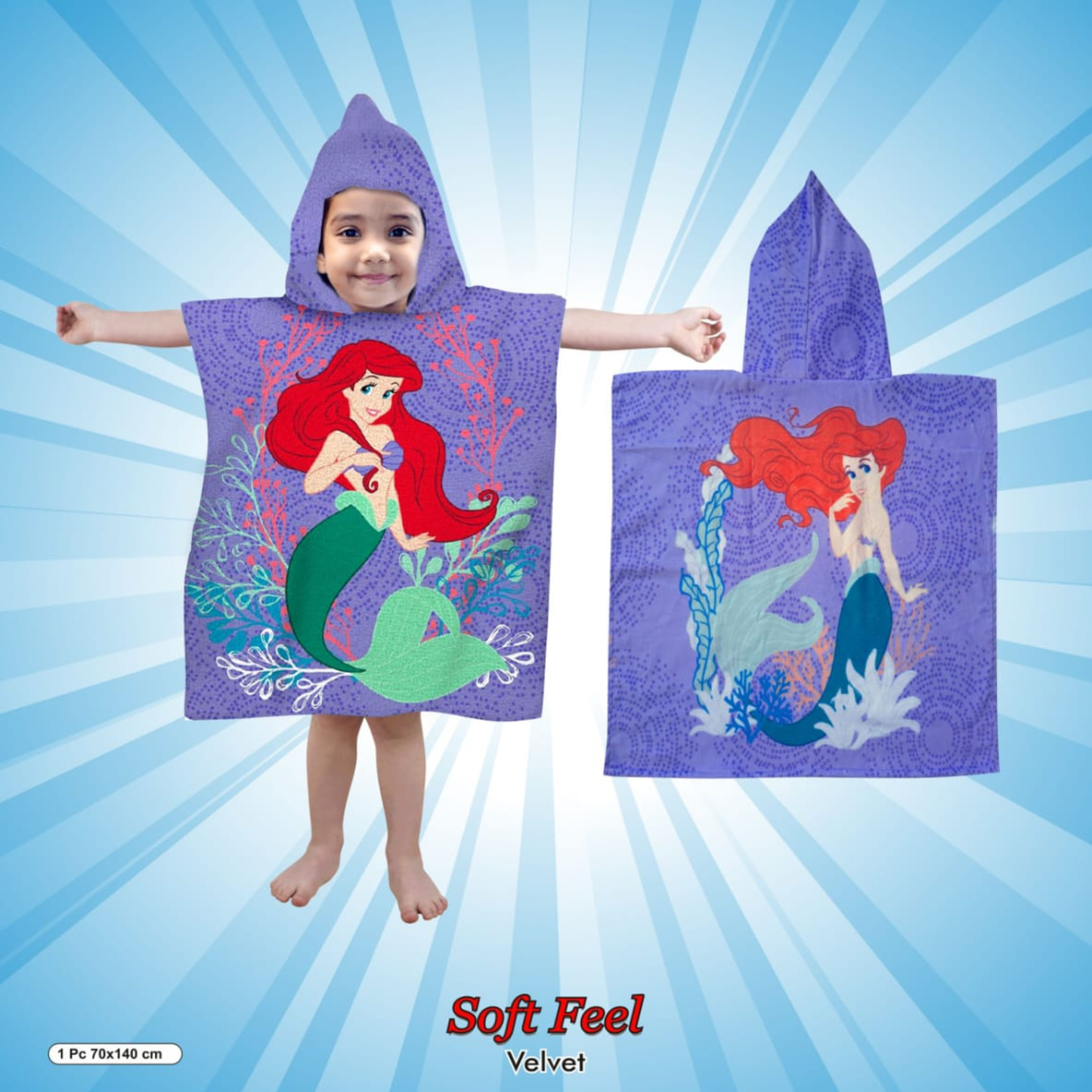 Kids Hooded Poncho Towel