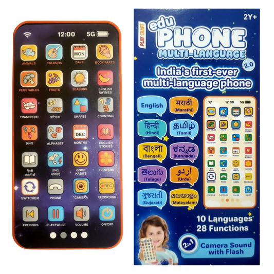 Educational Phone Toy for 2-12 Years Kids Rechargeable 24 Modes Talking Baby Smart Phone