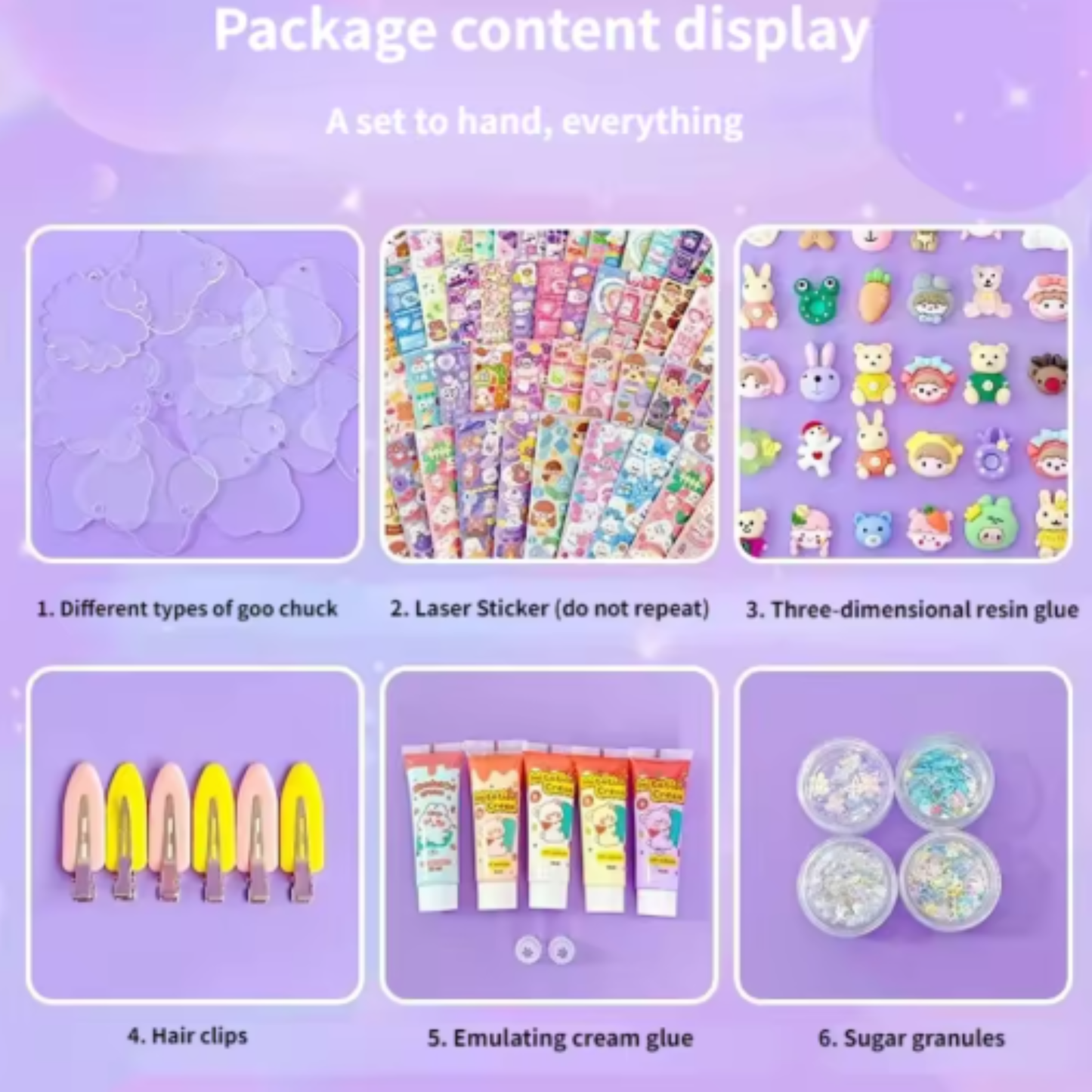 Kawaii Cream Guka Sticker Set