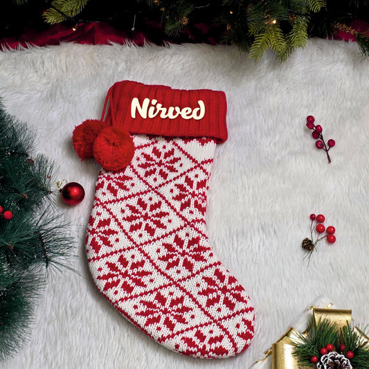 Handwoven Knitted Stocking