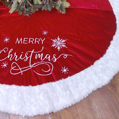 48" Tree Skirt – Elegant Velvet Fur