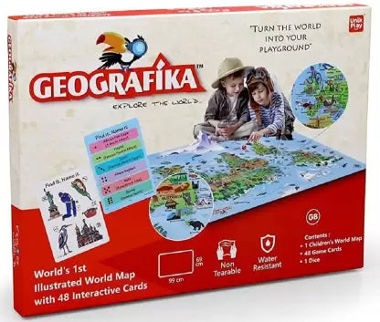 Geografika World Map - Educational Board Game
