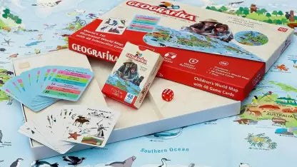 Geografika World Map - Educational Board Game
