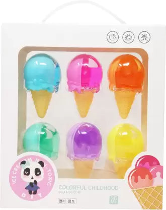 6 Colour Ice-cream Slime Set Soft Slime Toy for Kids