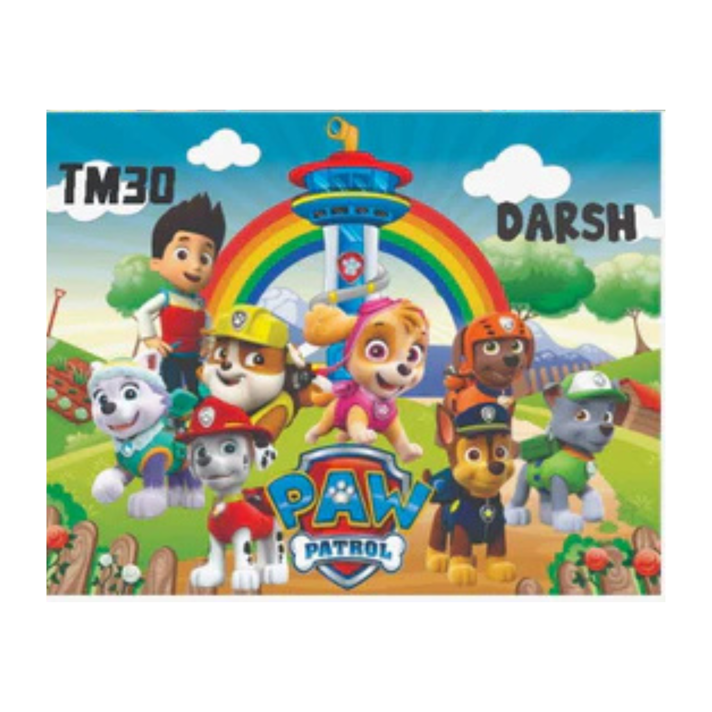 Personalized Kids Table Mat with Spoon & Lamp Fork Set
