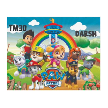 Personalized Kids Table Mat with Spoon & Lamp Fork Set
