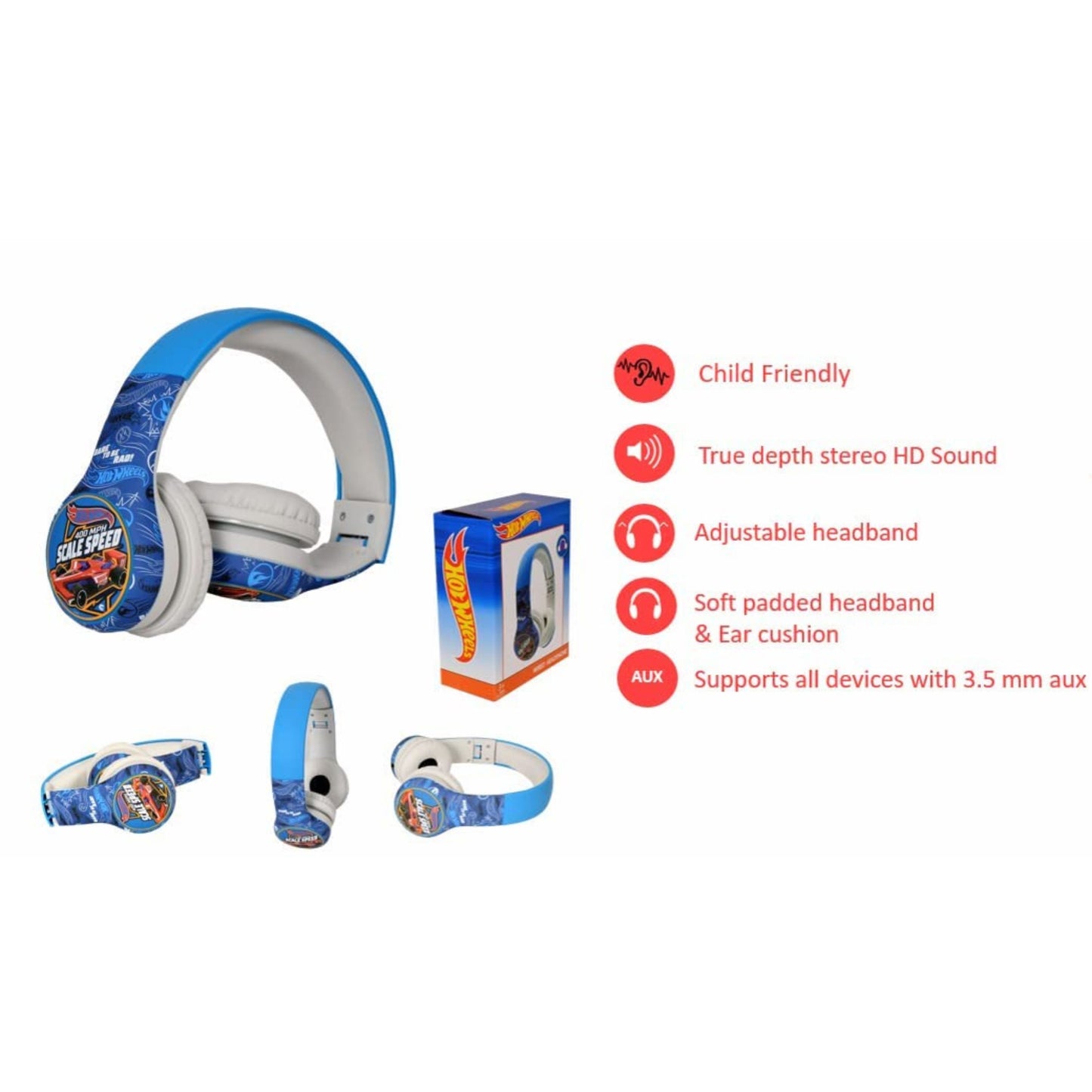 Hotwheel Wired Foldable Headphones