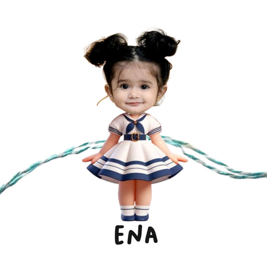 Babble Wrap Personalised Caricature Rakhi - Darling Diva
