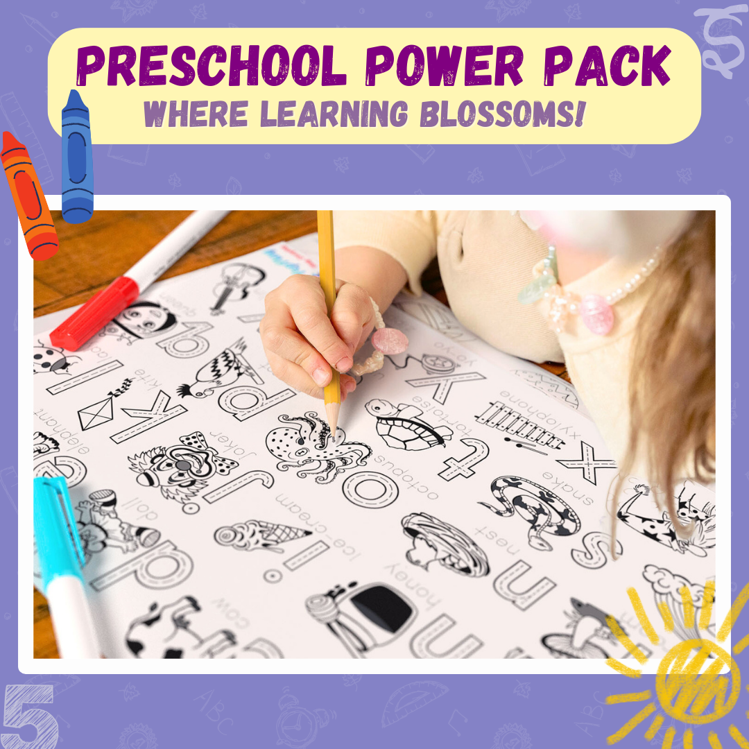 PEPPLAY MY FIRST EDUCATIONAL SET- REUSABLE DOODLE PLACEMATS