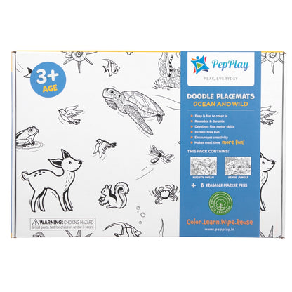 PEPPLAY DOODLE PLACEMATS - ANIMAL SERIES