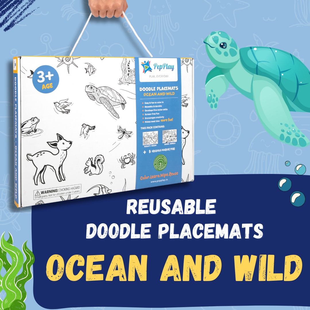 PEPPLAY DOODLE PLACEMATS - ANIMAL SERIES