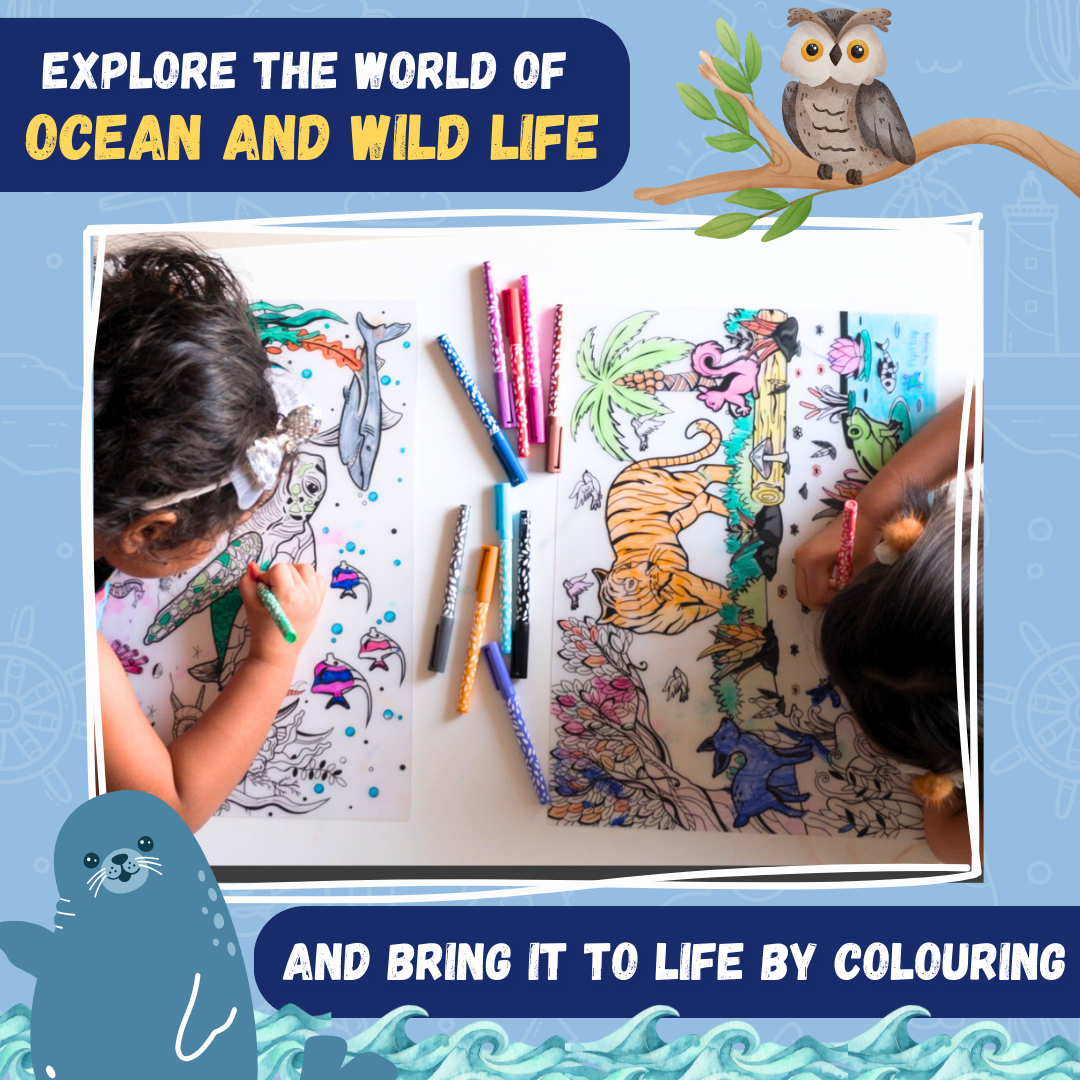 PEPPLAY DOODLE PLACEMATS - ANIMAL SERIES