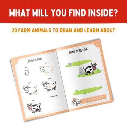 PEPPLAY STEP BY STEP DRAWING BOOK - CUTE FARM ANIMAL